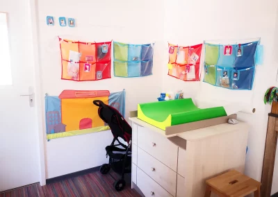 Table à langer aménagée